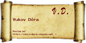 Vukov Dóra névjegykártya