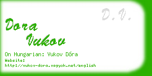dora vukov business card